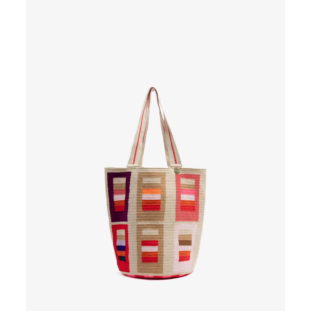 BOLSO CALA - ORION - TOSTADO Y ROJO