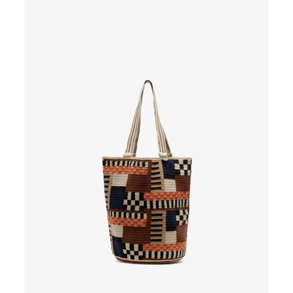 BOLSO CALA - Marrón y multicolor