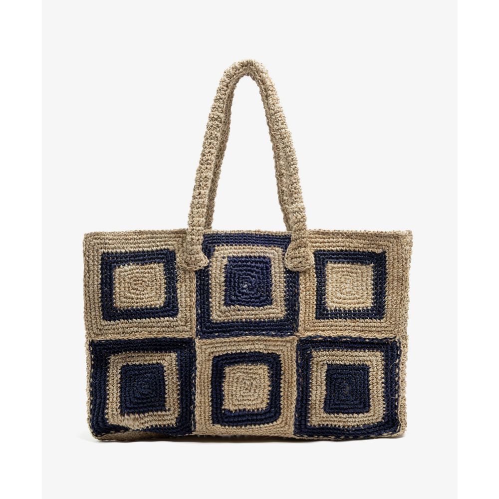 FIQUE BAG RECTANGULAR - BEIGE Y MARINO
