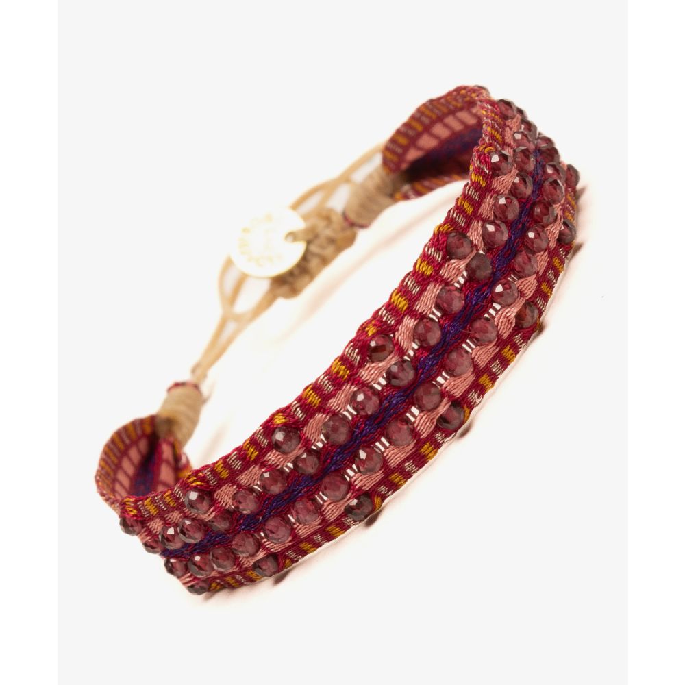 ARGANTINA 1CMX - BURGUNDY WITH GARNET STONES 