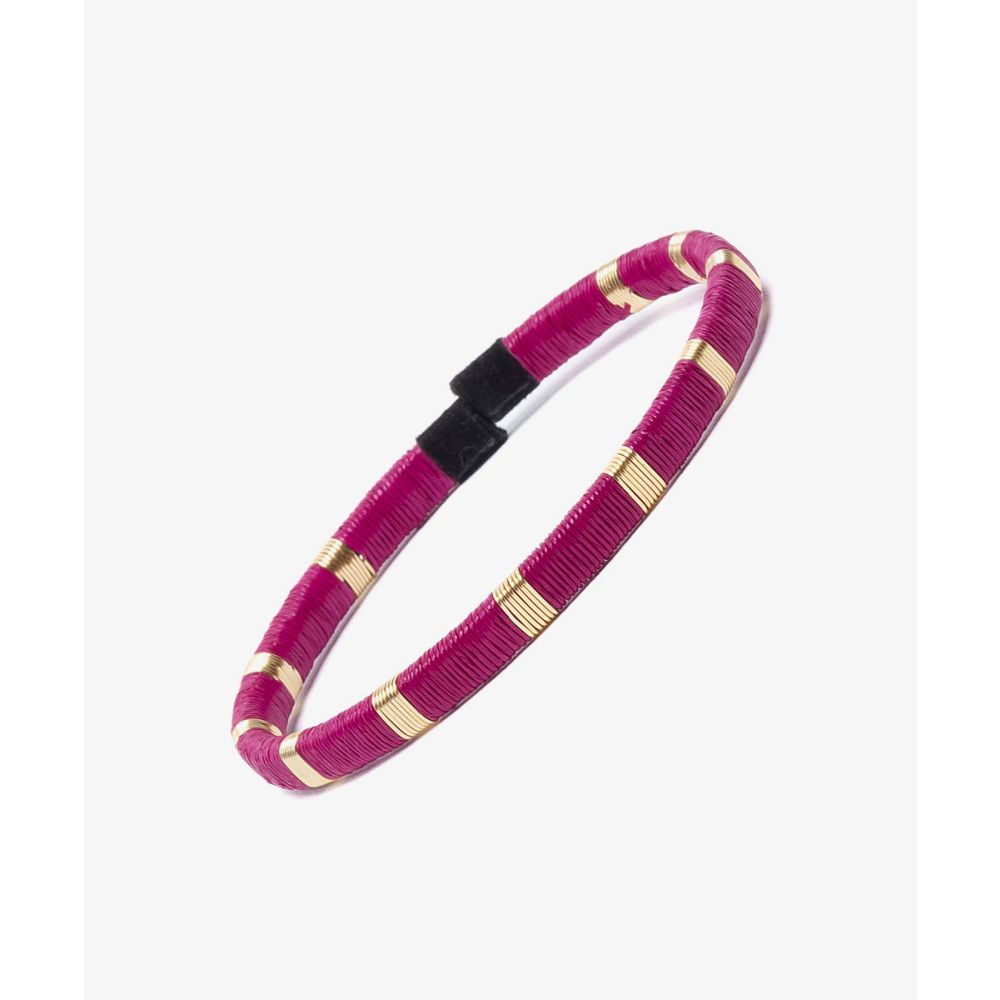 Werregue Color Bracelet, 5 mm, Unit - FUCHSIA & GOLDEN