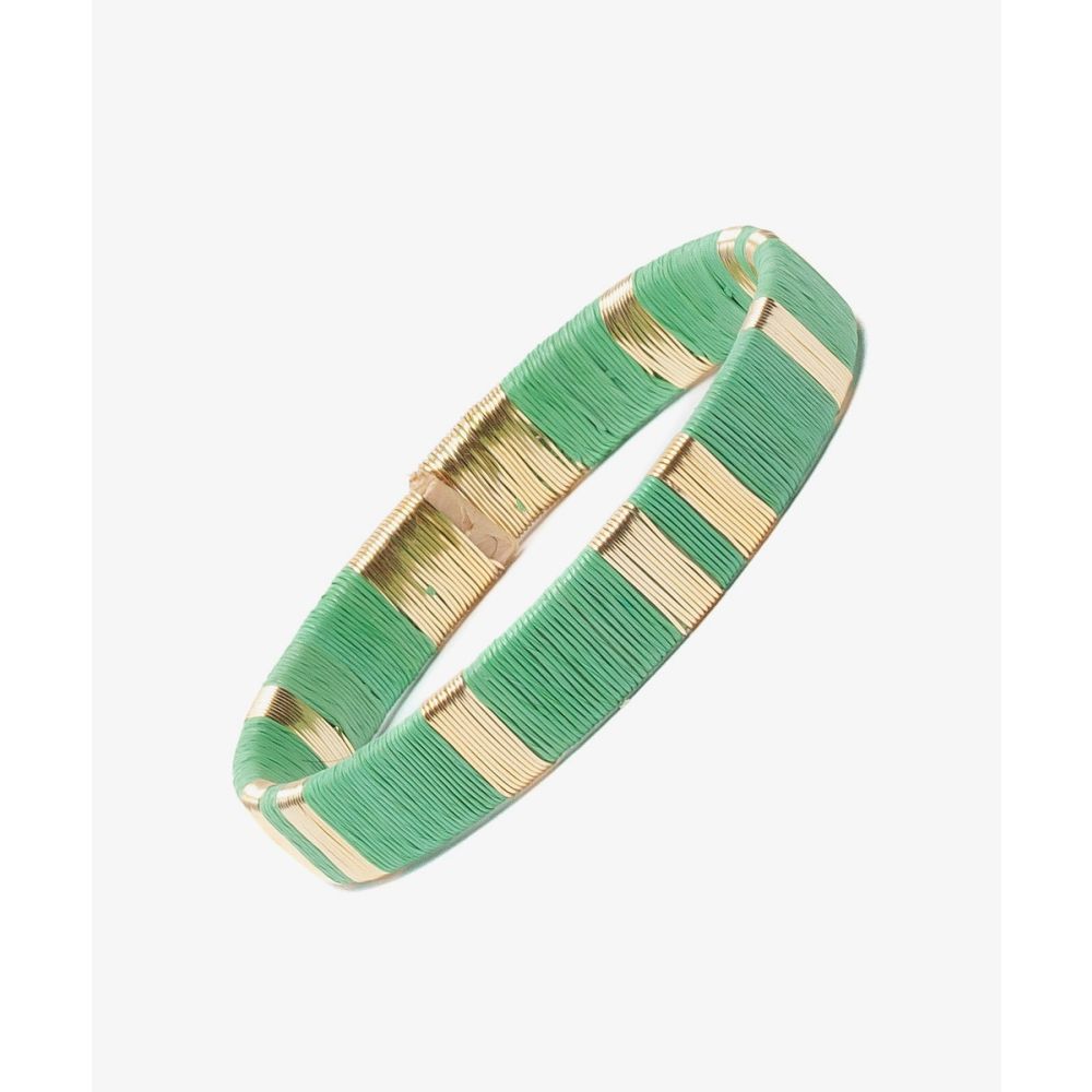 Werregue Color Bracelet, 1 cm  - MINT AND GOLDEN