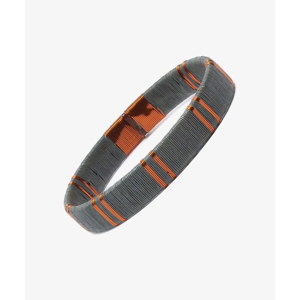 Werregue Color Bracelet, 1 cm, Unit - GREY AND COPPER
