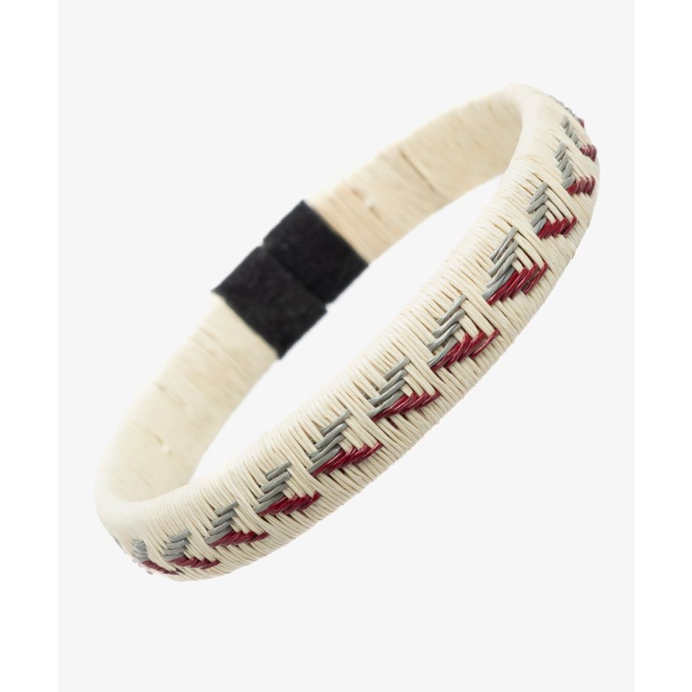 Werregue Color Bracelet, 1 cm, Unit BEIGE WITH GREY AND BURGUNDY ARROWS