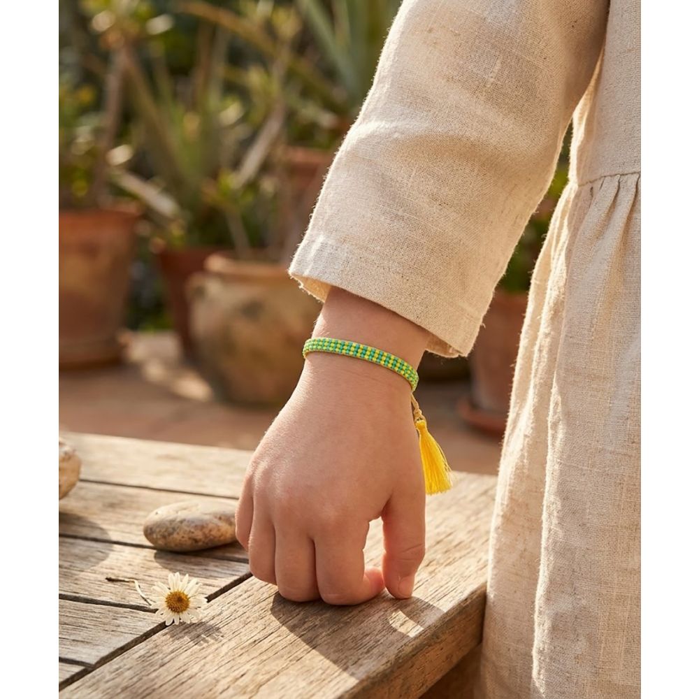 Bracelet STRASS - Turquoise & Yellow