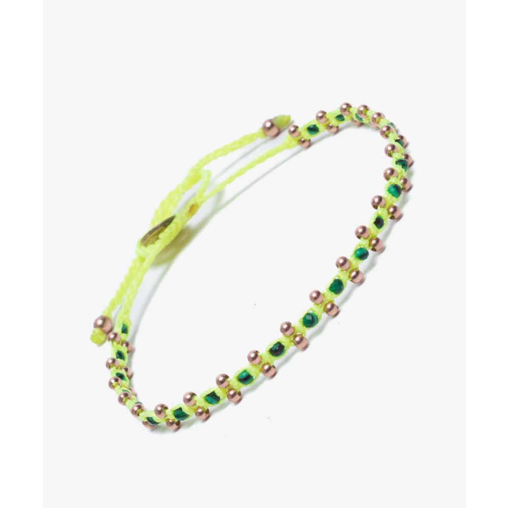 Pulsera TULIP - AMARILLO Y PIEDRA MALAQUITA