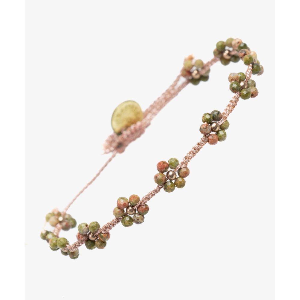 BEADED FLOWER BRACELET -