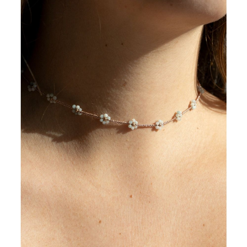 BEADED FLOWER NECKLACE