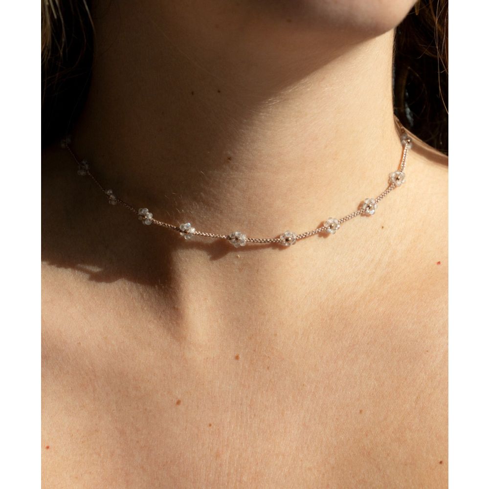BEADED FLOWER NECKLACE