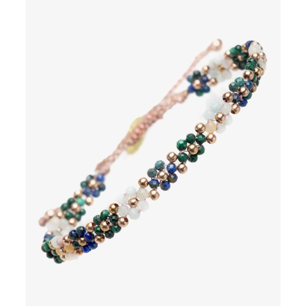 BEADED FLOWER BRACELET -