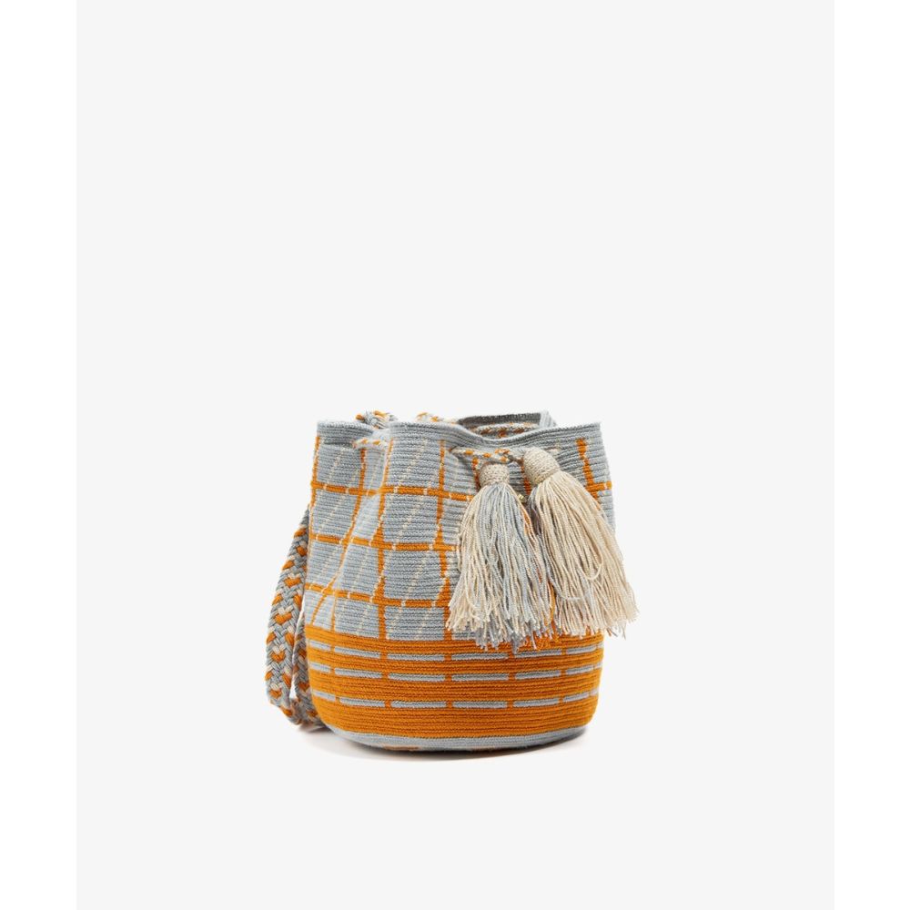 BOLSO CRUZADO M - WISTERIA - AZUL CLARO Y NARANJA