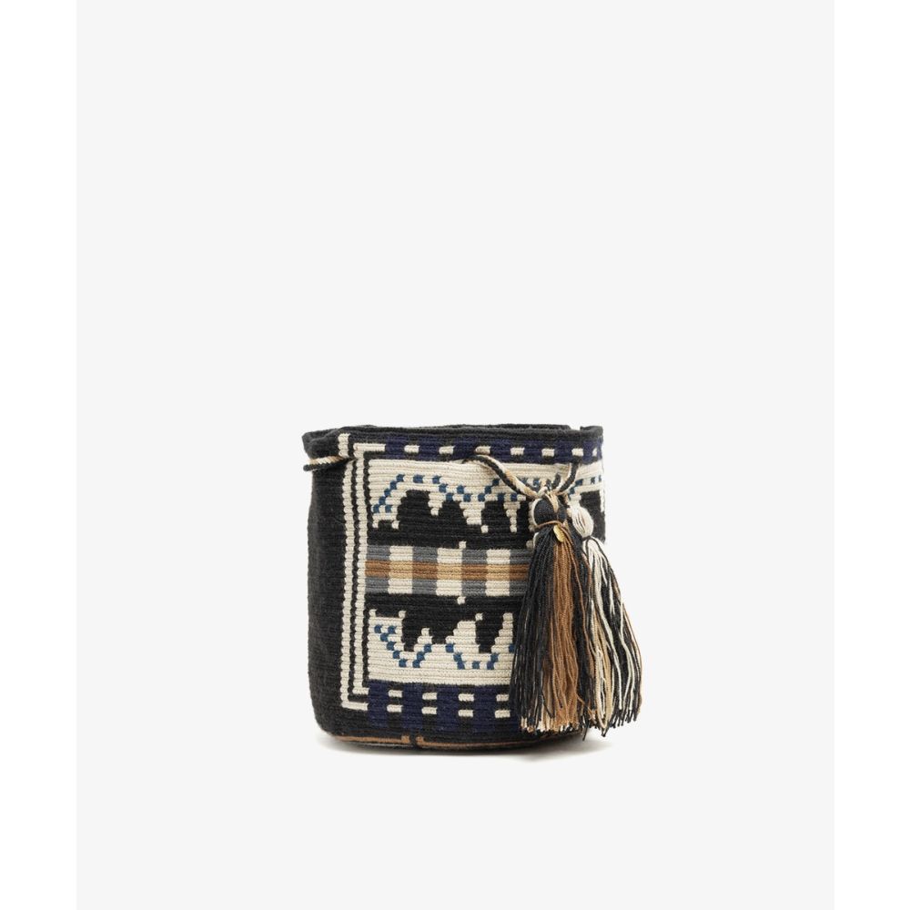 Crossbody Bag M - ELEANOR - BLACK & BEIGE