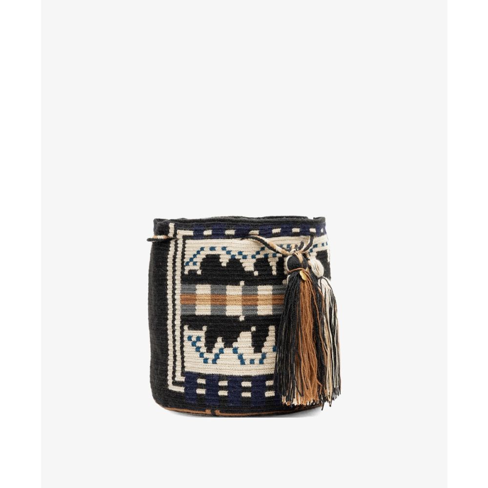 Crossbody Bag M - ELEANOR - BLACK & BEIGE