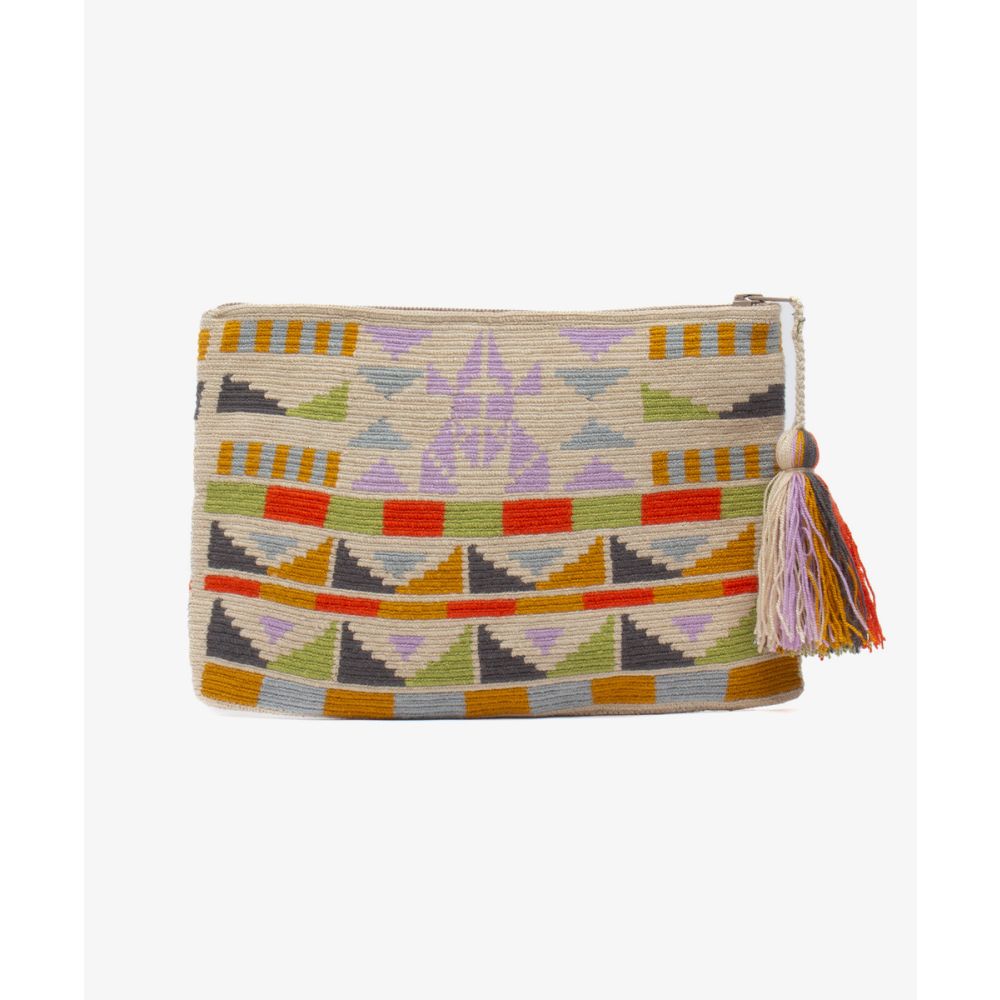 Clutch Bag - EDESIA - BEIGE & MULTICOLOR