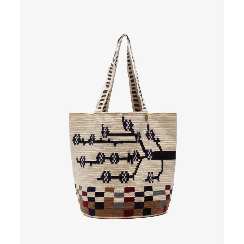 Bolso Tote - XIAN - AZUL MARINO & BEIGE