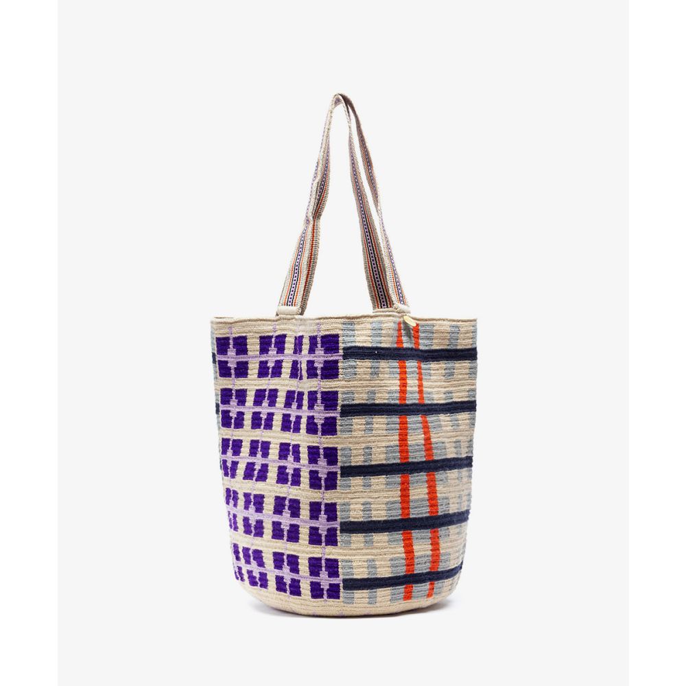 Bolso Tote - FALCON - LILA Y NARANJA