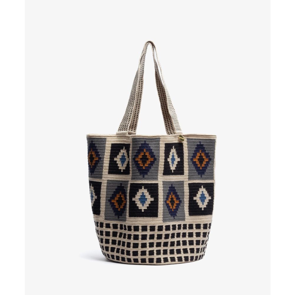 Tote Bag - PARROT - BEIGE & BLACK