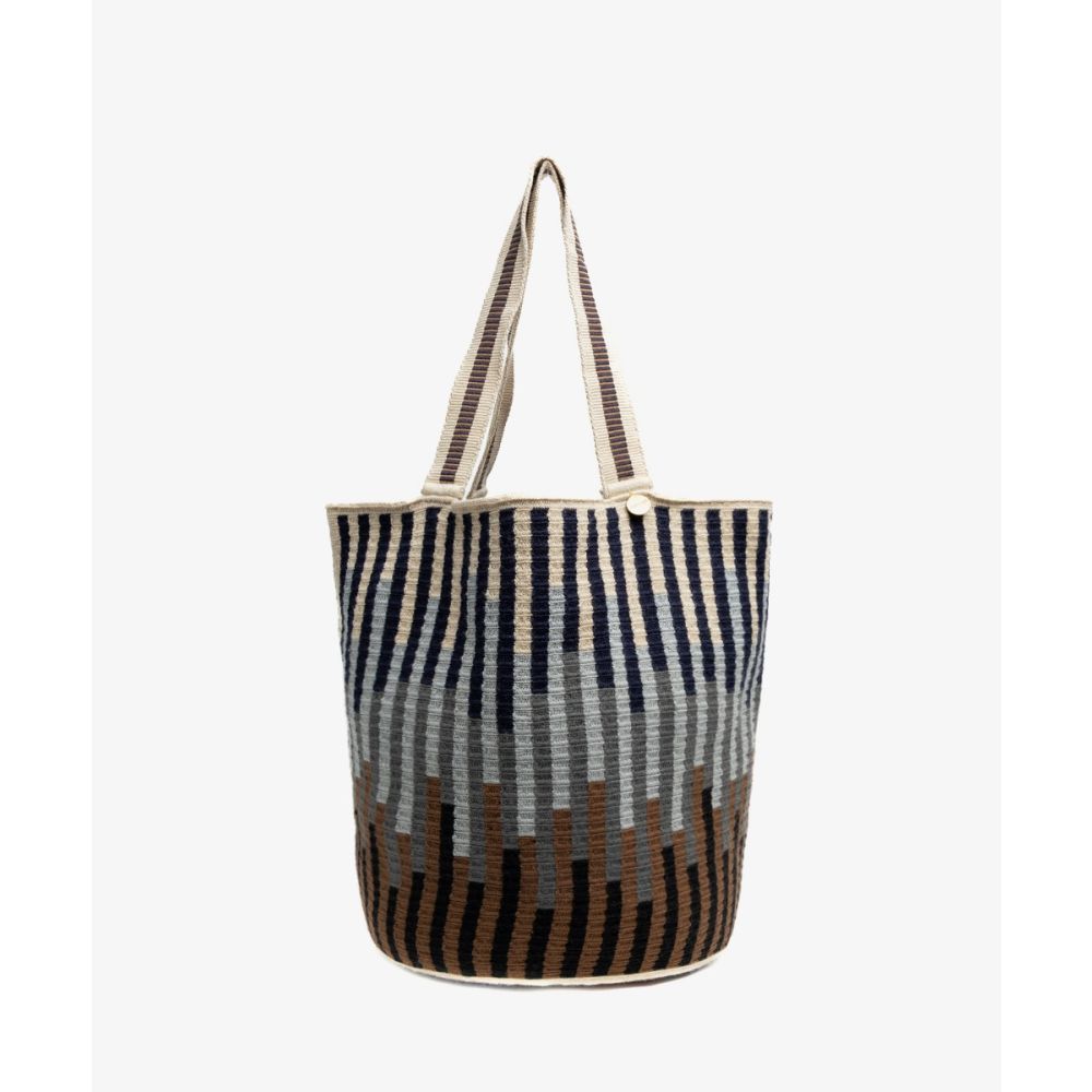Bolso Tote - LYNX - MARRÓN Y GRIS