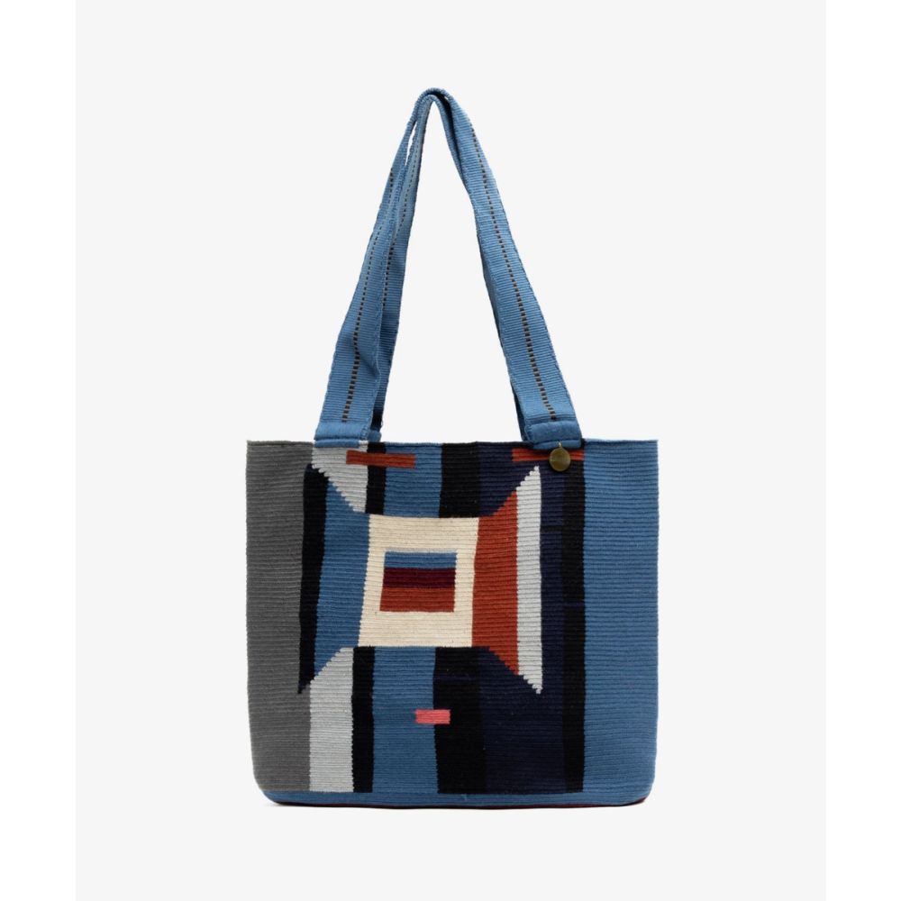 Shopping Bag L - BEEBLOSSOM - BLACK & BLUE