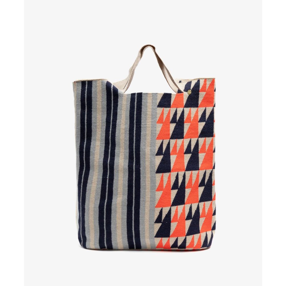 Rhapsody Bag - MYNA - NAVY BLUE & NEON ORANGE