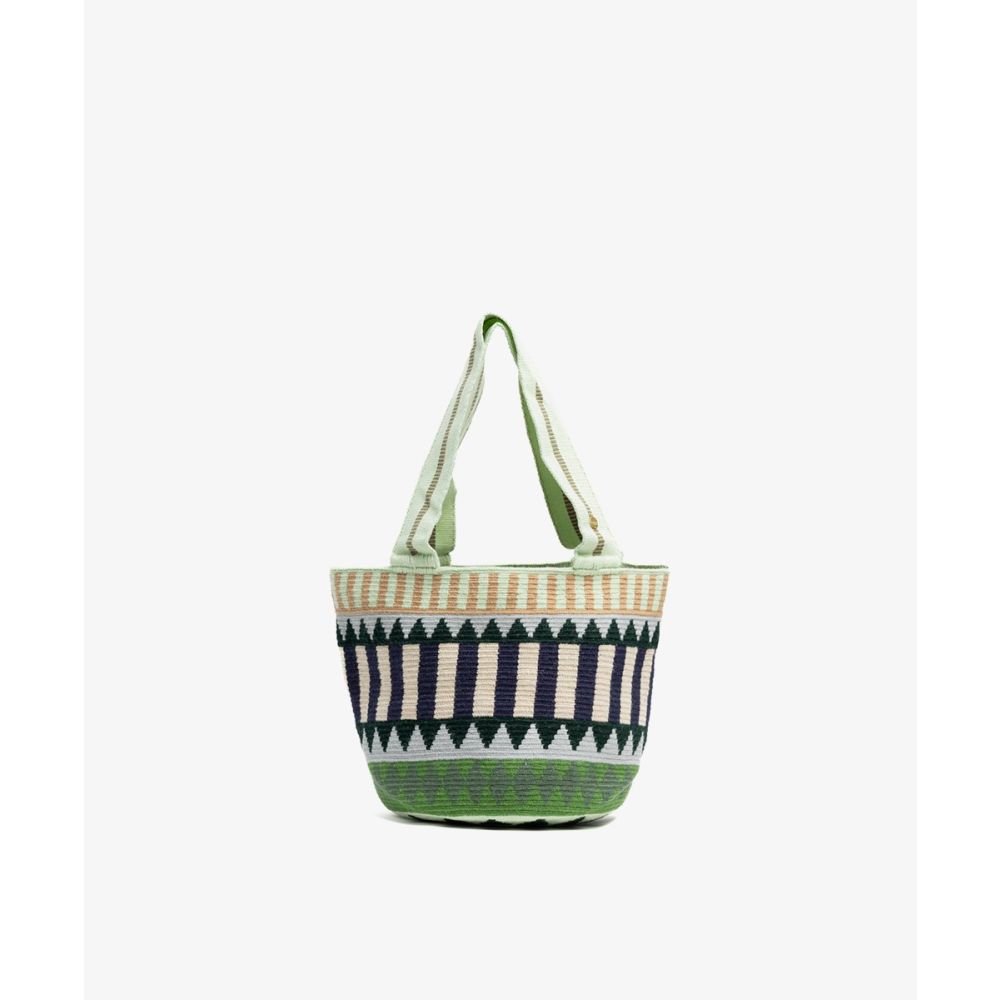Noa 2 bag - HOROLOGIUM - GREEN & NAVY BLUE