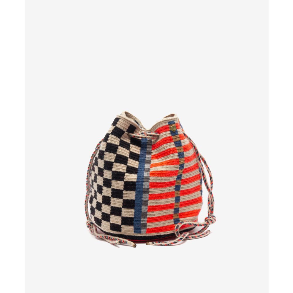 MITRA bag - OWL - NEON ORANGE & BLACK
