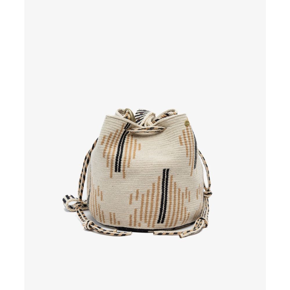 BOLSO MITRA CON ASA AJUSTABLE  - MARIGOLD - CAMELLO Y BEIGE