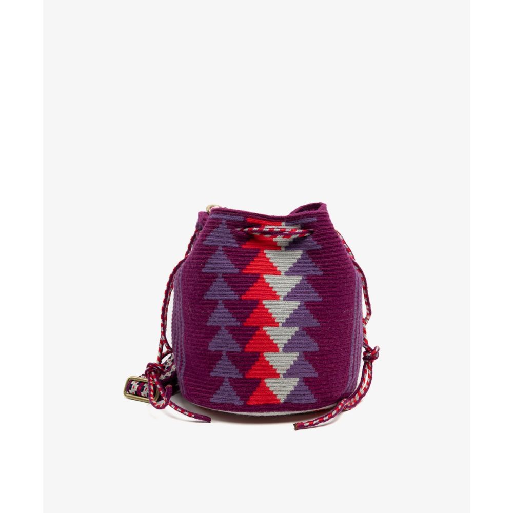BOLSO MITRA CON ASA AJUSTABLE - ALOE - GRANATE Y MORADO