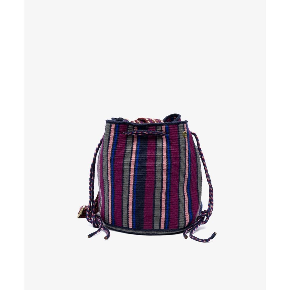 MITRA bag W /LONG ADJUSTABLE STRAP - HAZEL - GARNET & GREY