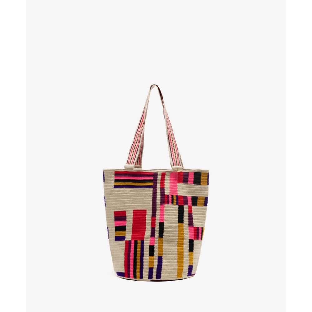 BOLSO CALA - CAPRICORNUS - BEIGE Y MULTICOLOR