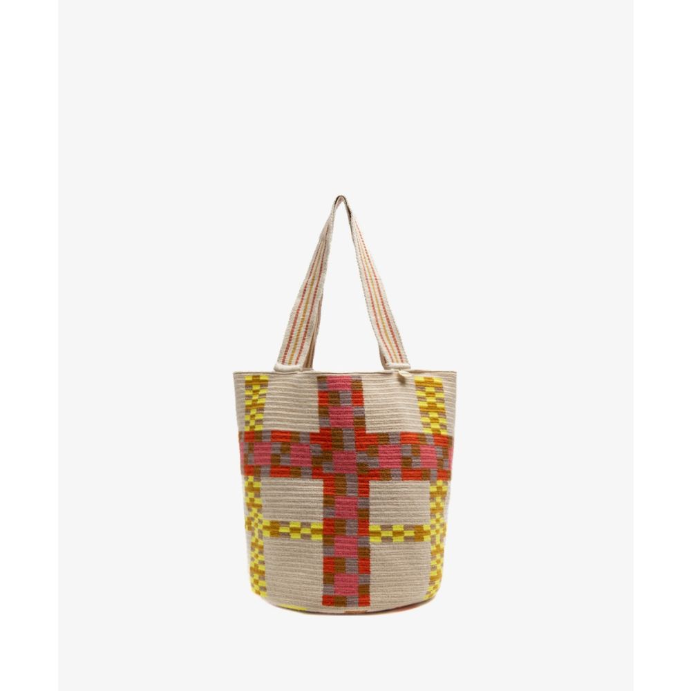CALA BAG - DELPHINIUS - CORAL & YELLOW