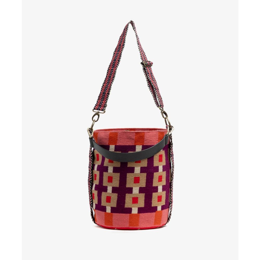 BOLSO SOFIA - HERCULES - GRANATE Y TOSTADO