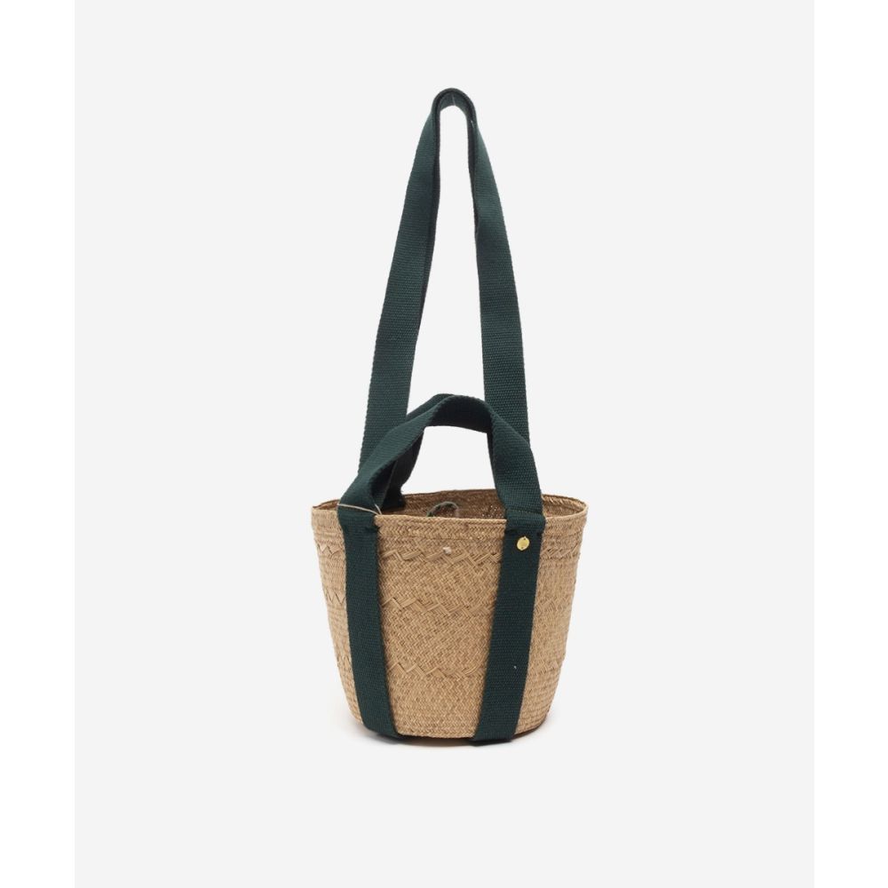 BASKET FORMENTERA 2 HANDLE TOASt with green