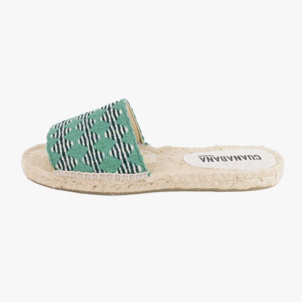 ALPARGATA MULE - CARMEL - VERDE & AZUL MARINO