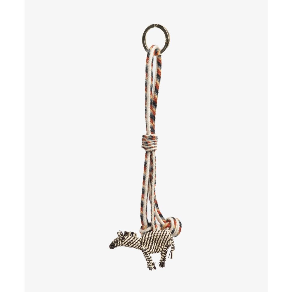 IRACA CHARM CORD WITH KEYRING - ZEBRA