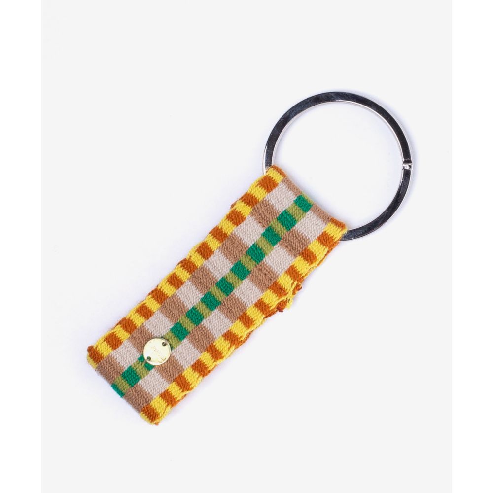 LLavero L - BEIGE Y AMARILLO
