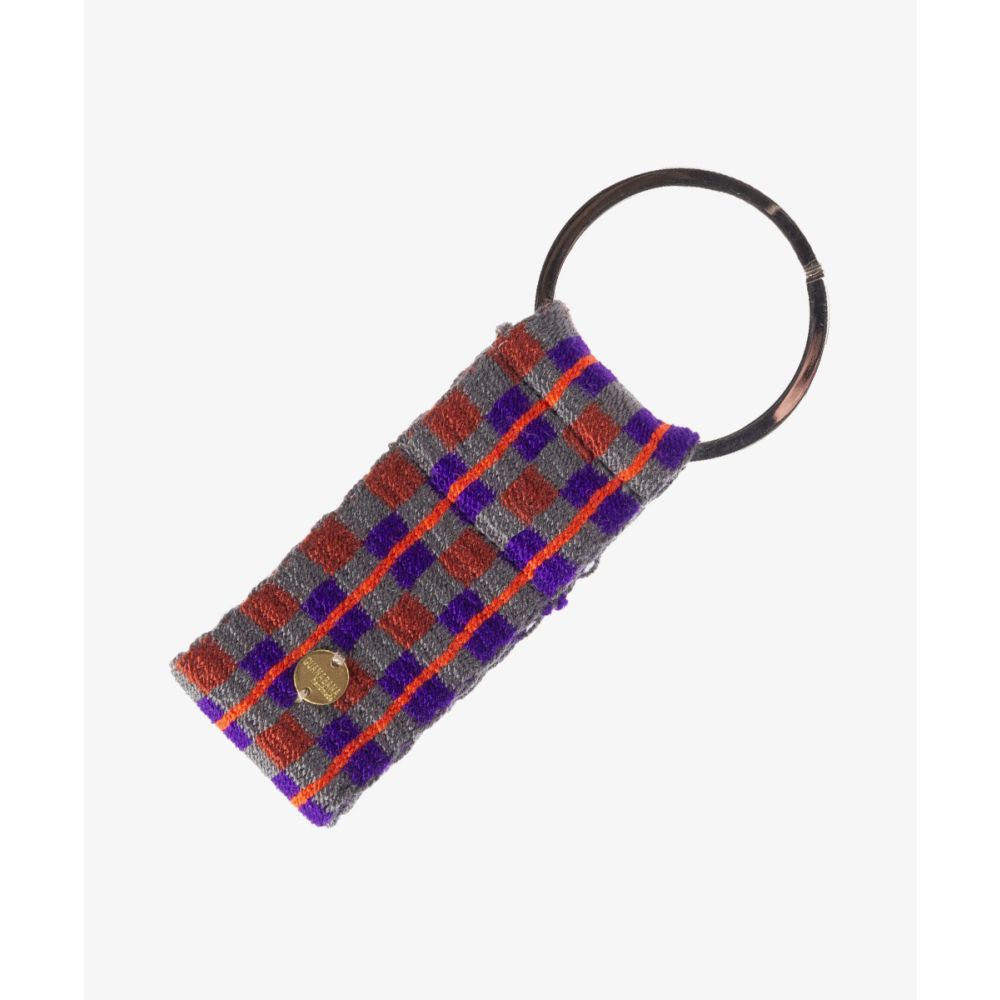 KEYRING L - GRAY, PURPLE & ORANGE