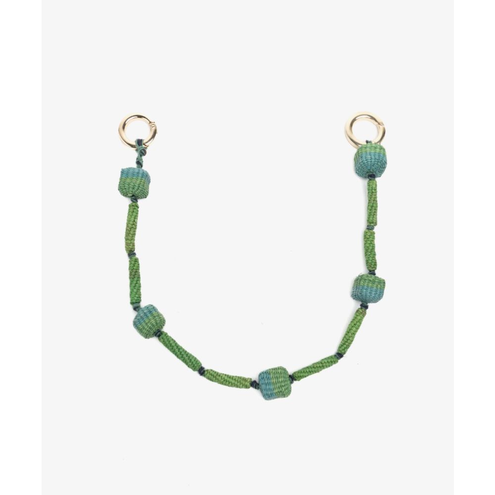 COLGANTE IRACA CON LLAVERO - CON BOLITAS - VERDE