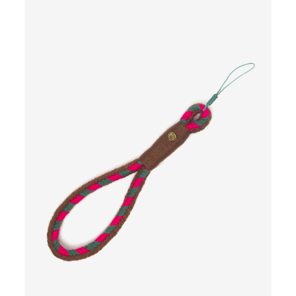 CORDÓN CUELGA MÓVIL SOFÍA - MARRÓN Y FUCSIA