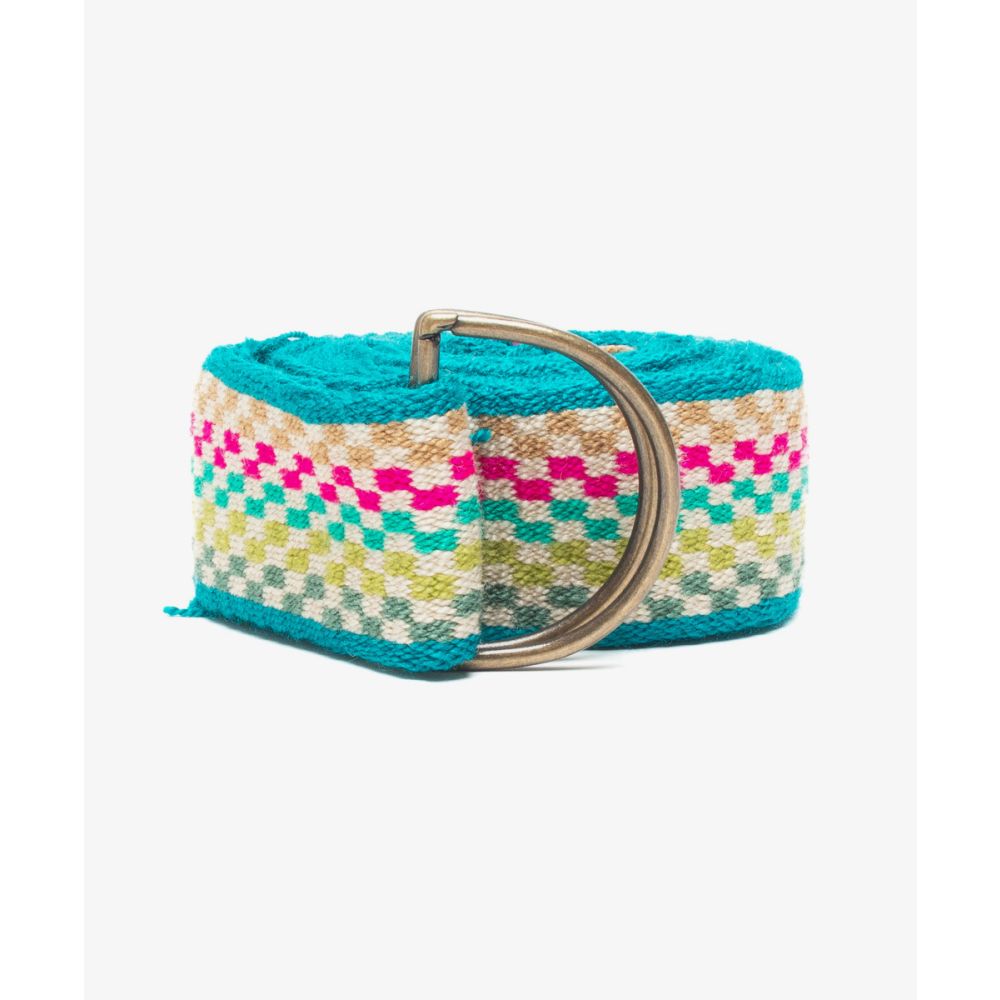 Buckle belt - TURQUOISE & FUCHSIA
