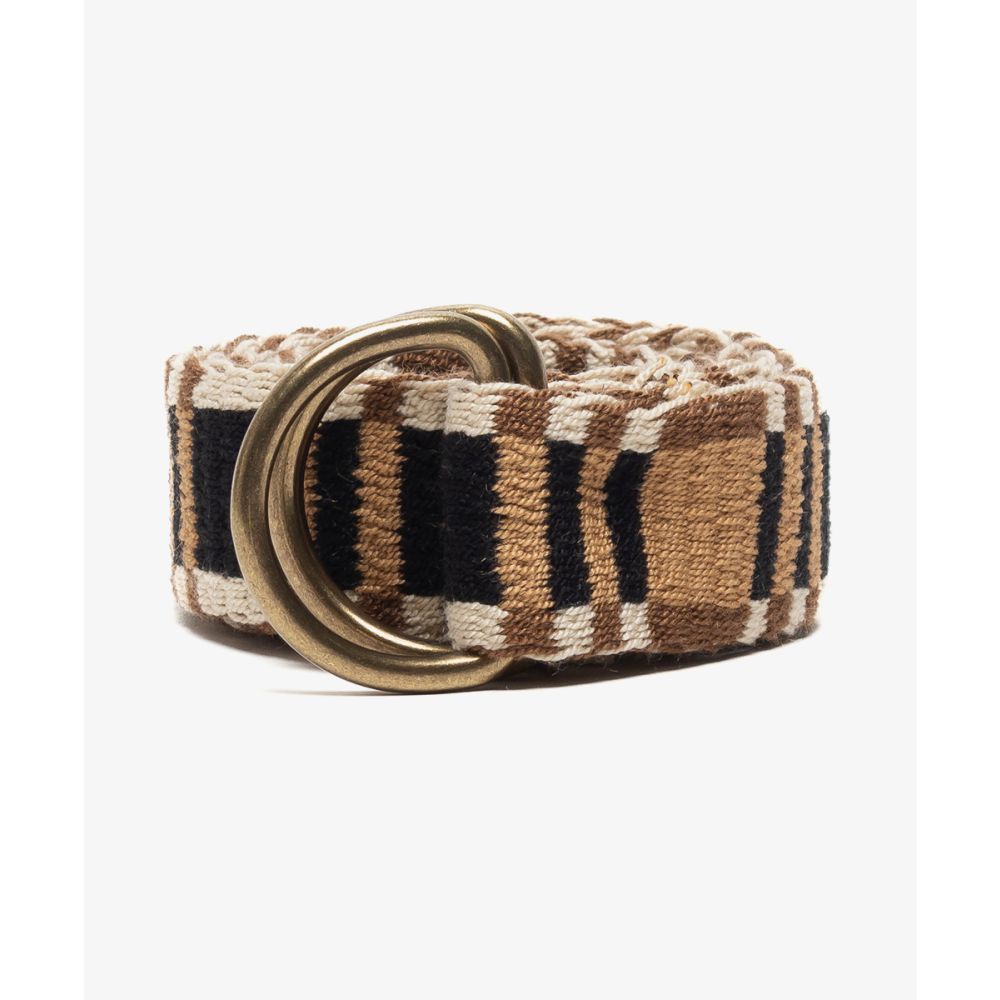 Buckle belt - BLACK & CAMEL