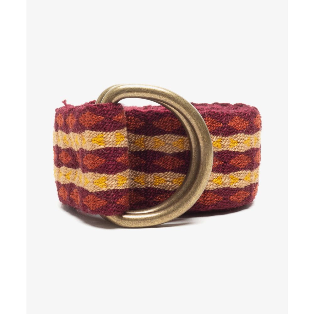 Buckle belt - BURGUNDY & MUSTARD