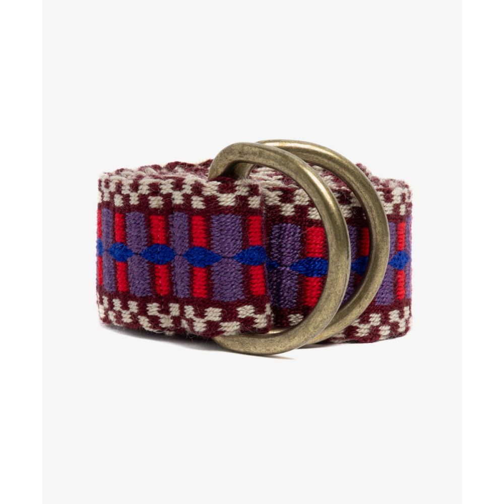Buckle belt- GARNET & BLUE