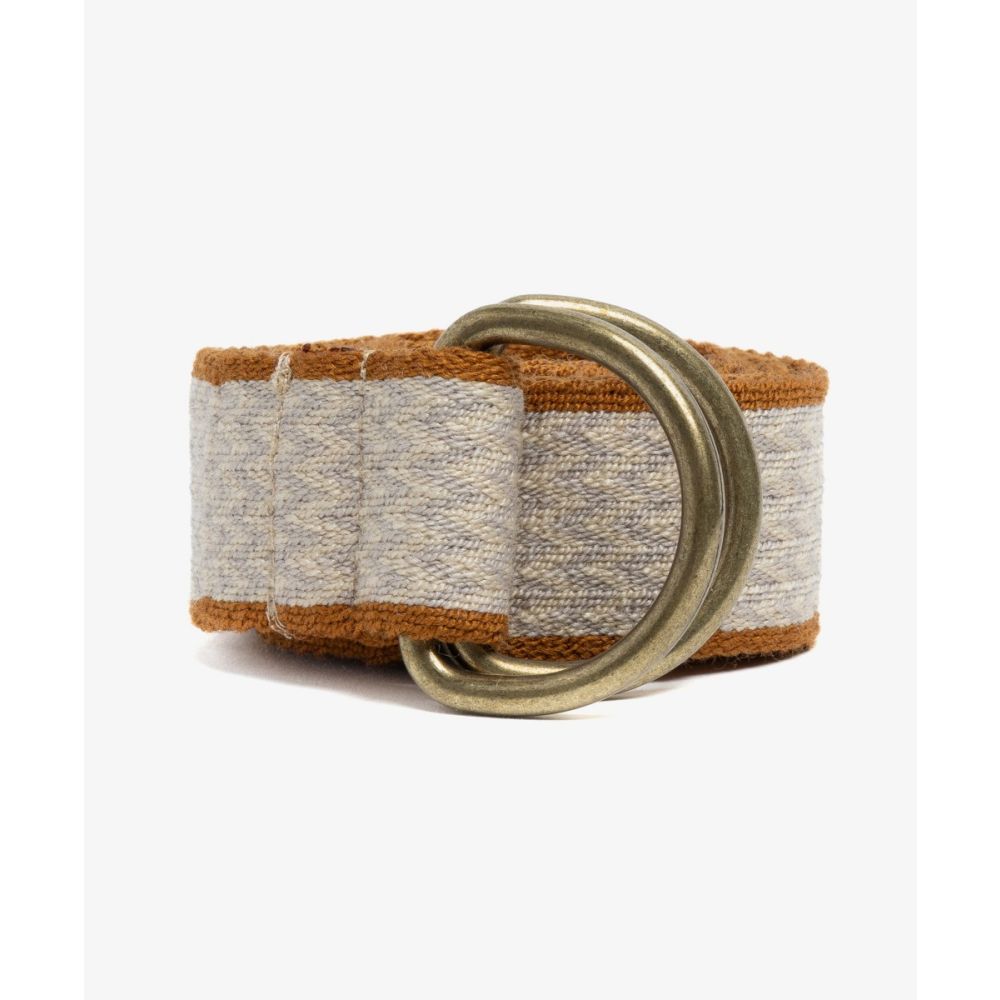Buckle belt- BEIGE & LIGHT BLUE