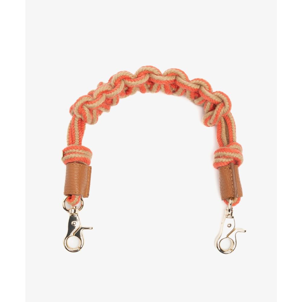 Asa de bolso de cordón - MACRAME - TOSTADO & CORAL