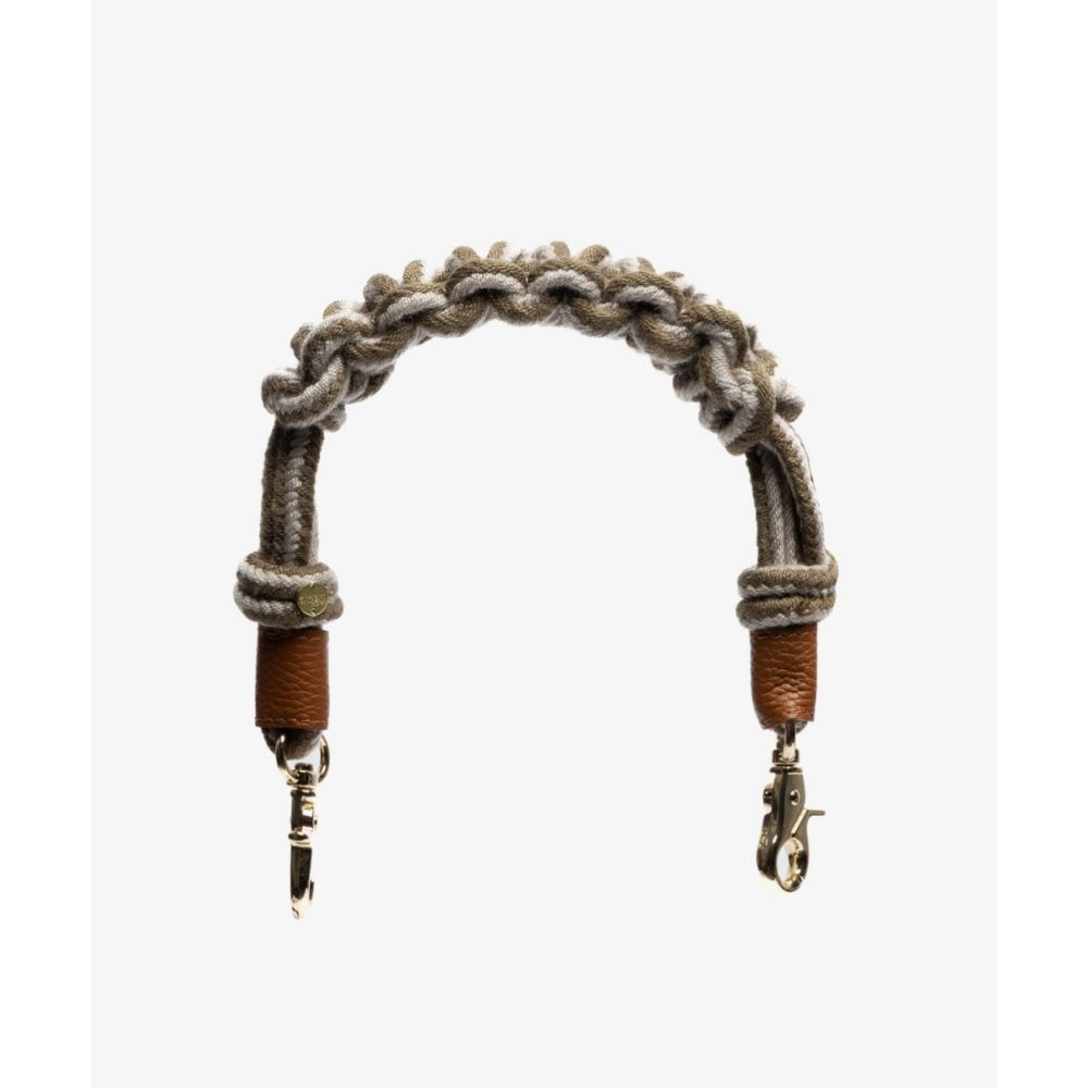 Asa de bolso de cordón MACRAME - KAKI & BEIGE