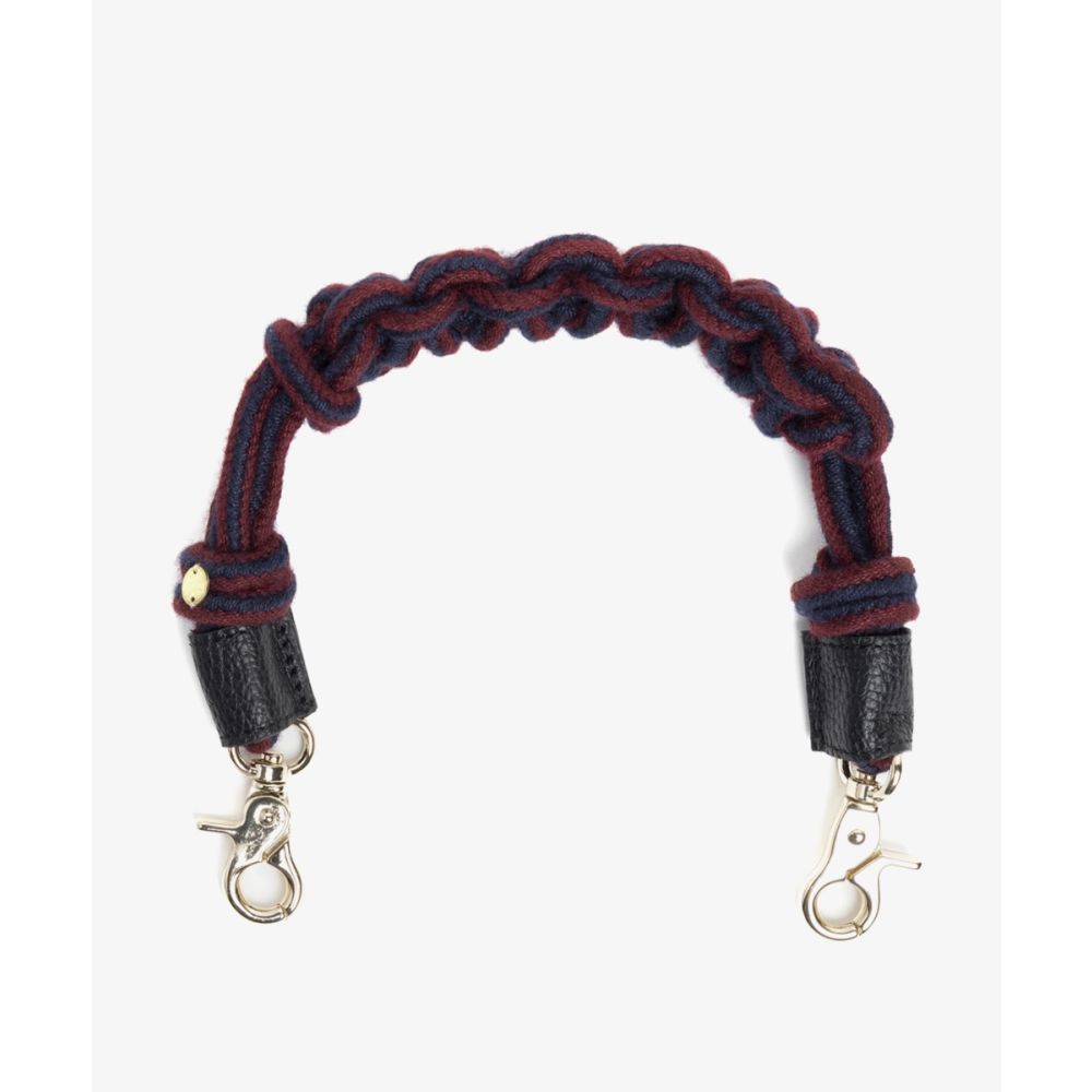 Asa de bolso de cordón - BURDEOS & AZUL MARINO