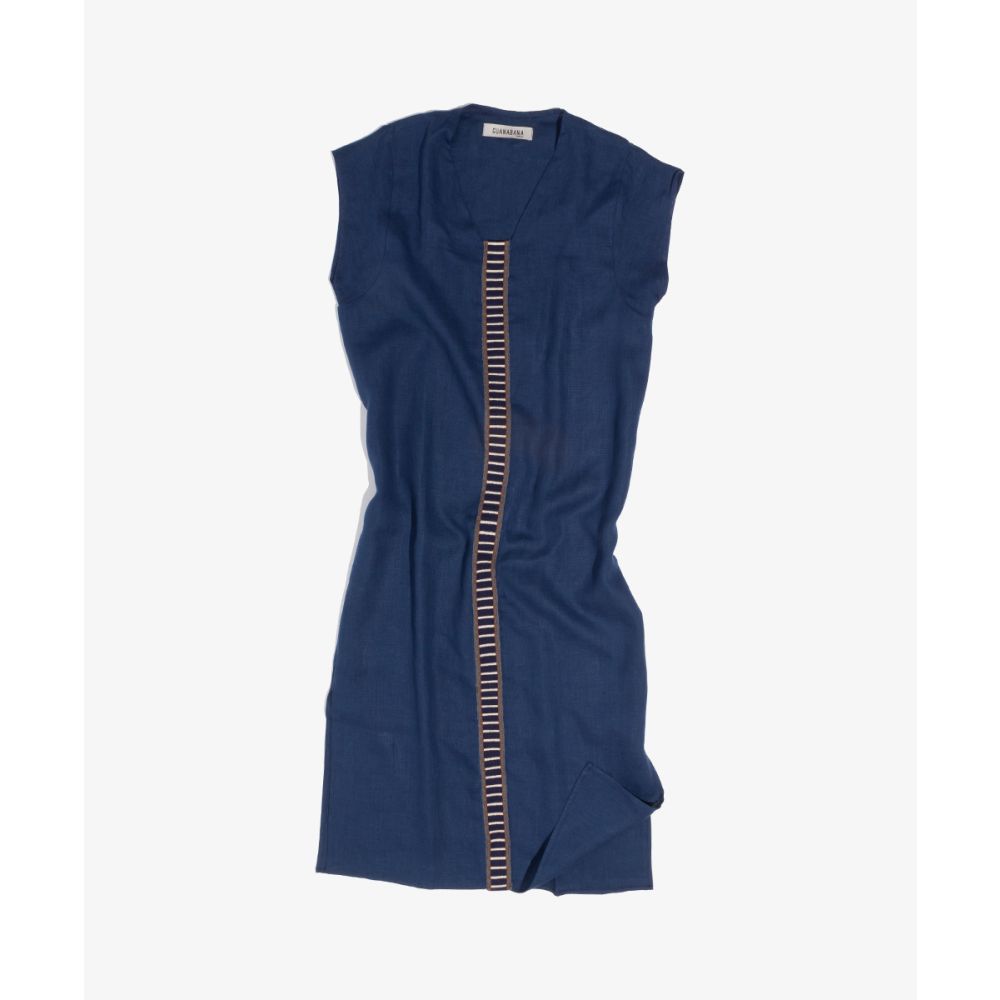 KAFTAN NILO - BLUE WITH RIBBON