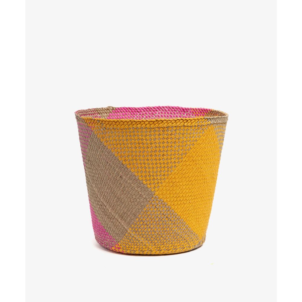BASKET M - SQUARE NARANJA & FUCSIA