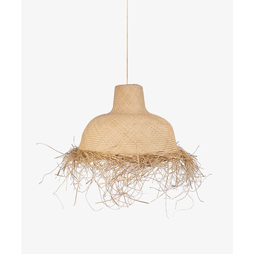 ALEJANDRA Lampshade with fringes - TOSTADO